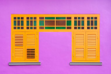 Geleneksel Windows Singapur. Panjurlar, Asya tarihi bina cephe