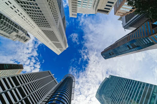 Skyscrapers looking up at the sky