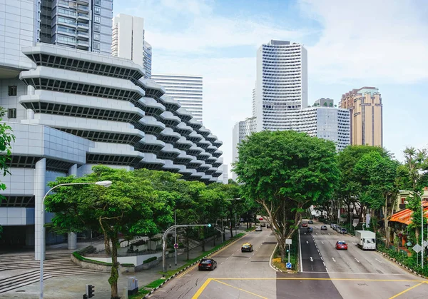 Car traffic in the modern city.