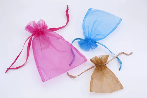 Organza sieraden tassen — Stockfoto