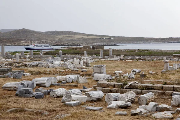 Ruines de l'île de Delos, Cyclades, Grèce — Photo