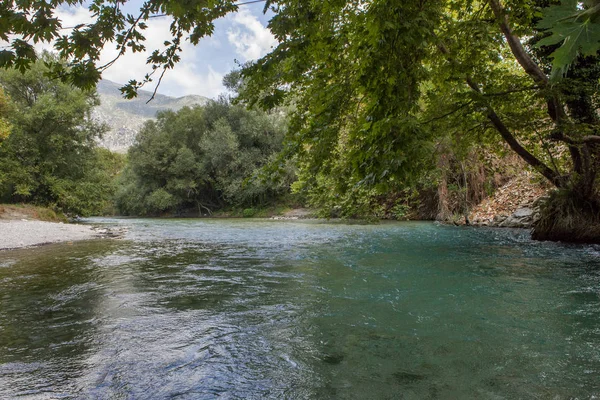 Aheron river, Thesprotia, Epirus, Grécia Imagem De Stock