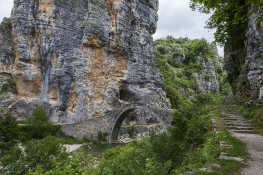 Kokkori kemer taş köprü Simgesel Yapı, Zagoria, Yunanistan