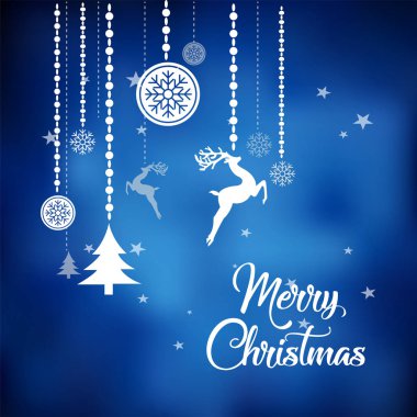 Noel ve Yeni Yıl 'ın yaratıcı tasviri parlak Xmas arkaplanı üzerinde kış ve kar taneleri, ışık ve yıldızlarla birlikte basımevi. Mutlu Noeller..