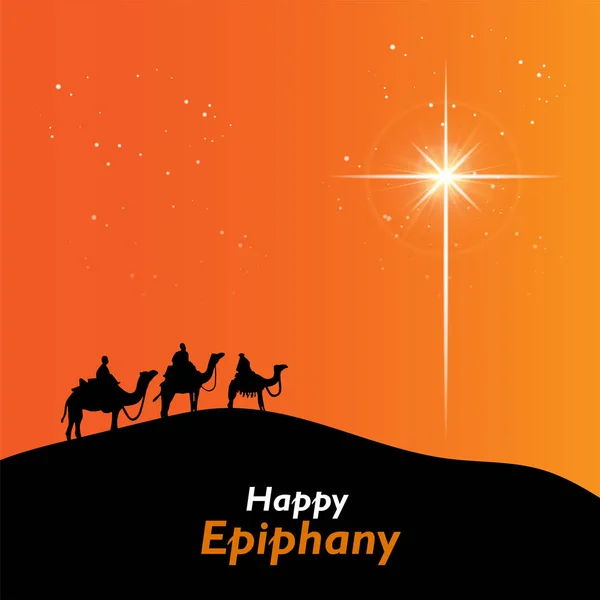 Epiphany Epiphany Christian Festival — Stock Vector