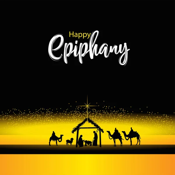 Epiphany Epiphany Christian Festival — Stock Vector