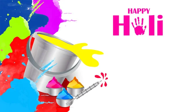 Ilustración Creativa Del Cartel Happy Holi Tarjeta Invitación Fondo Colorido — Vector de stock