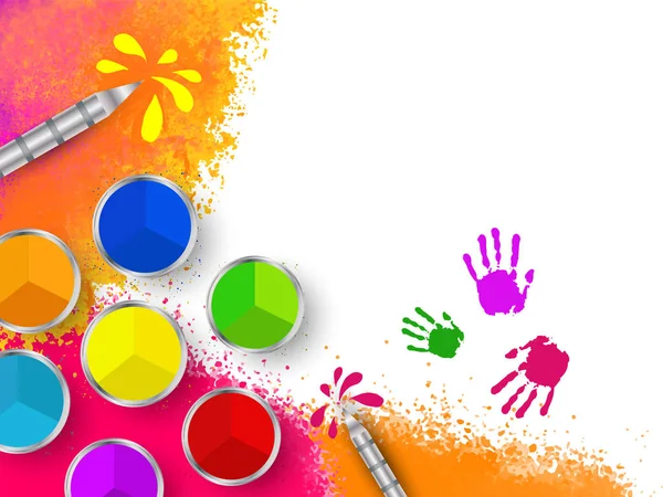 Creative Illustration Happy Holi Poster Invitation Card Colorful Background Realistic — Stock Vector