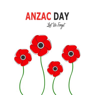 Decorative paper poppy for Anzac Day is a national day of remembrance in Australia and New Zealand. Lest we forget.