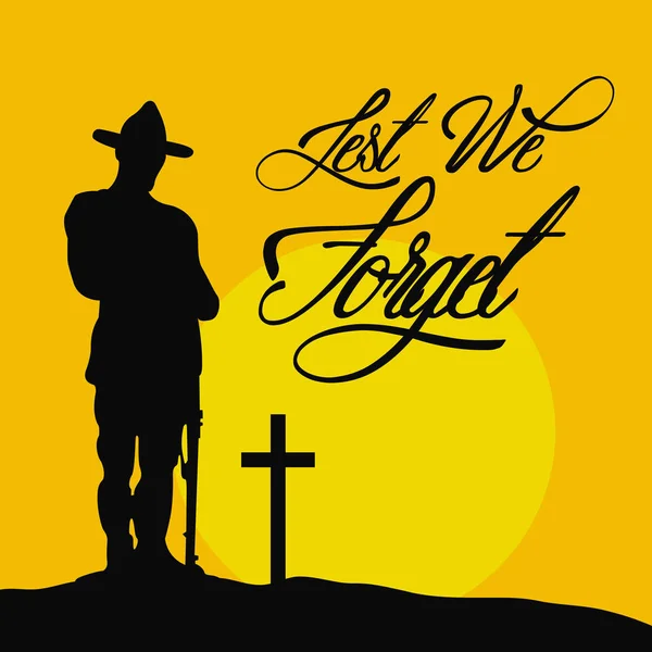 Amapola Decorativa Papel Para Día Anzac Día Nacional Recuerdo Australia — Vector de stock