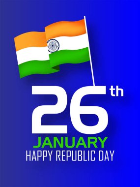 Cumhuriyet günü Hindistan kutlama vektör çizim 26 Ocak'ta-