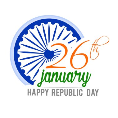 Cumhuriyet günü Hindistan kutlama vektör çizim 26 Ocak'ta-