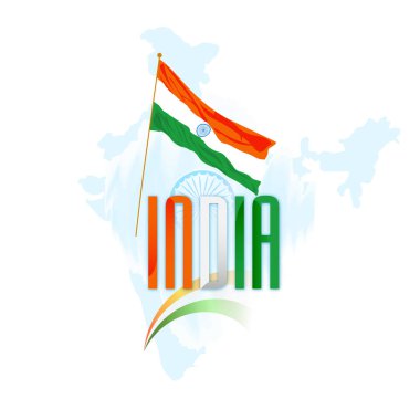 Cumhuriyet günü Hindistan kutlama vektör çizim 26 Ocak'ta-