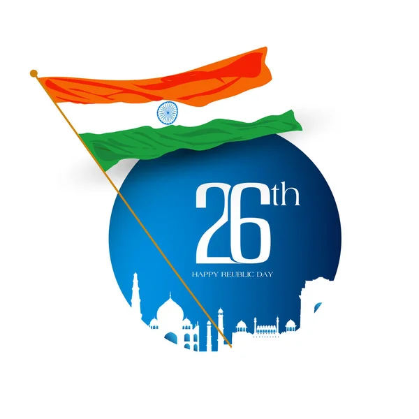 Día República India Celebración Enero Ilustración Vectorial — Archivo Imágenes Vectoriales