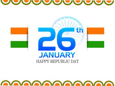 Cumhuriyet günü Hindistan kutlama vektör çizim 26 Ocak'ta-