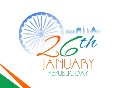 Cumhuriyet günü Hindistan kutlama vektör çizim 26 Ocak'ta-