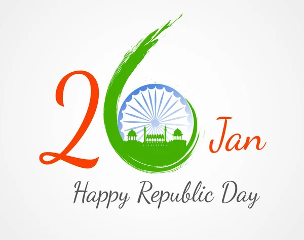 Día República India Celebración Enero Ilustración Vectorial — Vector de stock