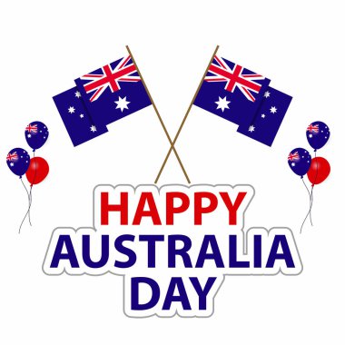 Happy Australia day 26 january festive background vector illustration