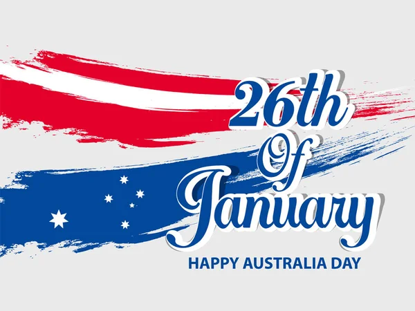 Feliz Australia Día Enero Festivo Fondo Vector Ilustración — Archivo Imágenes Vectoriales