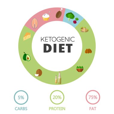 Ketojenik diyet yiyecekler, düşük karbonhidrat yüksek sağlıklı yağlar.