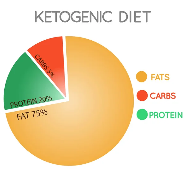 Κετογόνο Τροφή Διατροφής Χαμηλής Περιεκτικότητας Υδατάνθρακες Υψηλά Υγιή Λίπη — Διανυσματικό Αρχείο