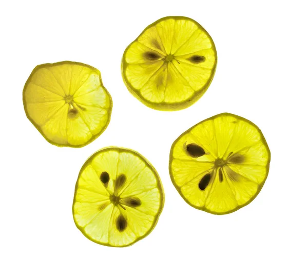 Lemon slices placed — Stock Photo, Image