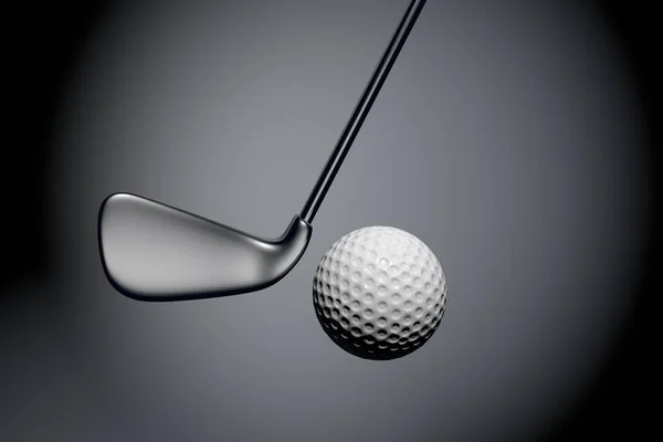 Golf clubs and close up ball — Stock Photo, Image