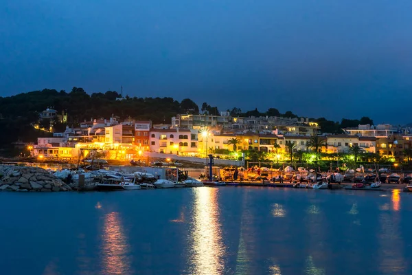 Roc Sant Gaiet Roda Ber Tarragona Spanien Nachtansicht Mit Meer — Stockfoto