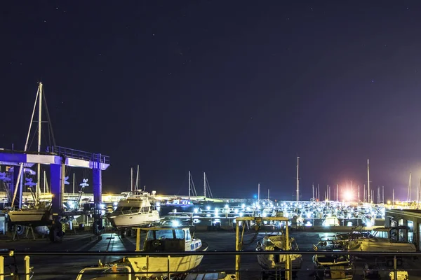 Marina Yaz Gecesi Yat Limanında Roc Sant Gaiet Roda Ber — Stok fotoğraf