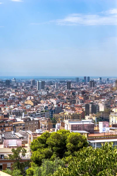 Panorama Aéreo Barcelona Sagrada Familia —  Fotos de Stock