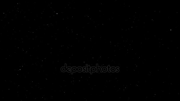 Muitas estrelas no céu noturno se movem para a esquerda e piscam — Vídeo de Stock