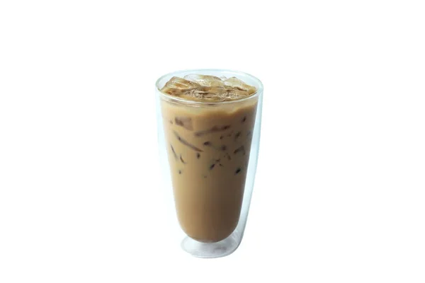 Isolate Iced coffee in glass on white background