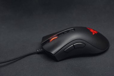 28 February 2020: Bucharest, Romania. The mouse Razer Deathadder v2 shots for blogs 