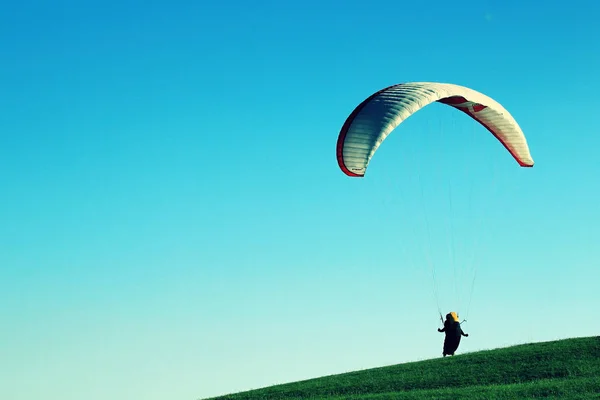 Paragliding on sky — Stock Photo, Image