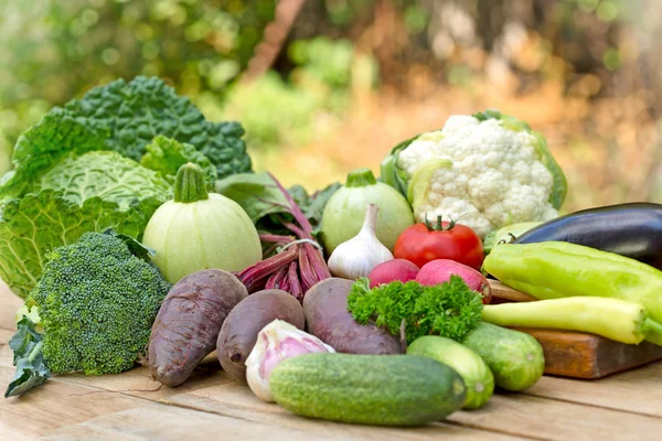 Свежие органические овощи для здорового питания — стоковое фото