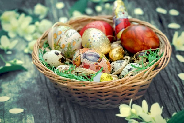 Easter - basket with Easter eggs