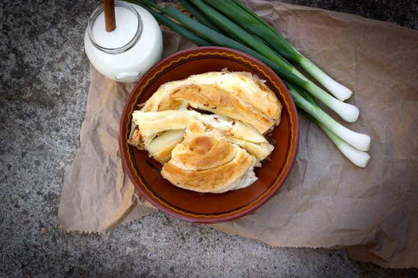 Deliciosa comida, desayuno, tarta de queso y yogur — Foto de Stock