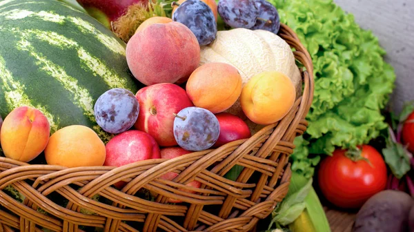 Organic Fruit Vegetable Healthy Eating Healthy Food — Stock Photo, Image