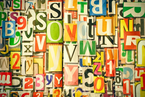 Alphabet, letters and numbers as background