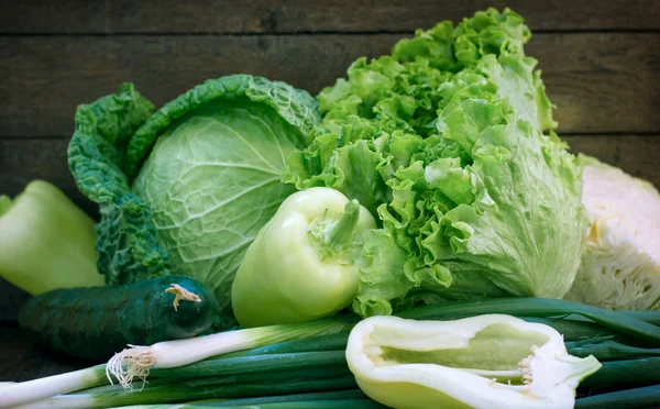 Alimento Saludable Vegetales Orgánicos Frescos Como Fuerte Antioxidante Para Desintoxicar — Foto de Stock