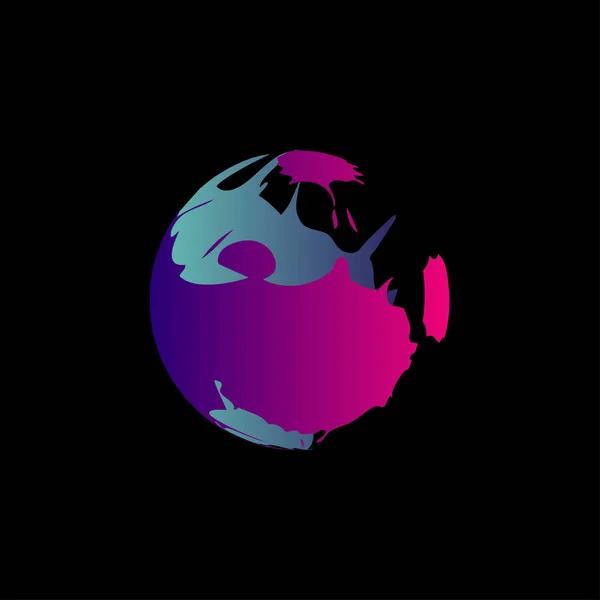 Κόσμος, εικονίδιο κόσμο, πολύχρωμο σχέδιο λογότυπο σφαίρα — Διανυσματικό Αρχείο