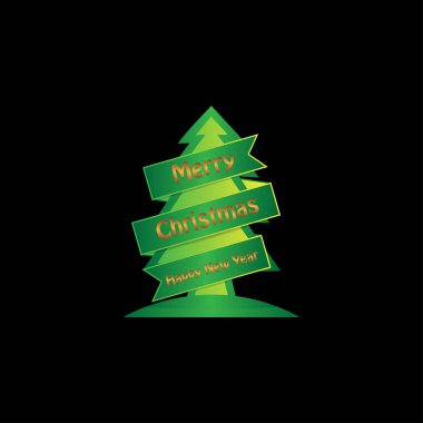 Noel ağacı ikonu, Noel ağacı logosu, renkli Noel ağacı
