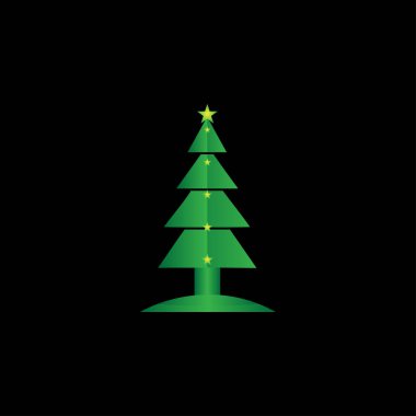 Noel ağacı ikonu, Noel ağacı logosu, renkli Noel ağacı