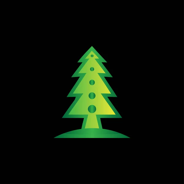 Christmas tree icon, christmas tree logo, colorful Christmas tree — Stock Vector