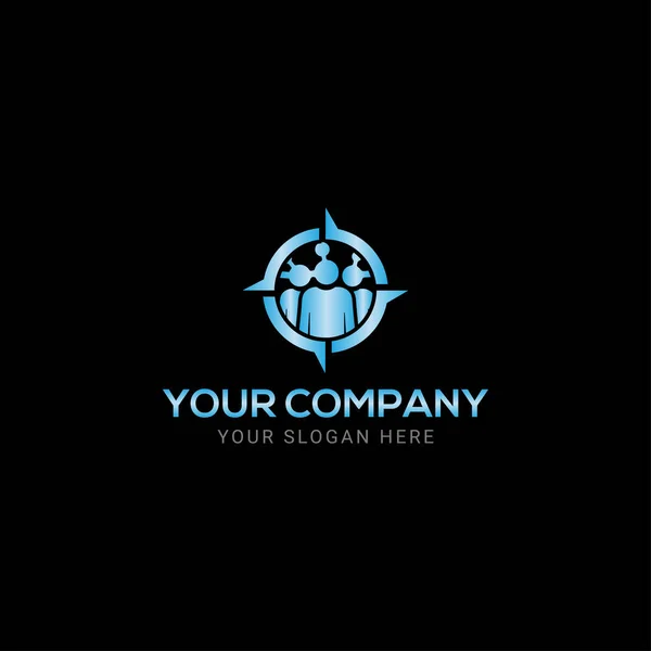 Social alvo logotipo colorido Design — Vetor de Stock