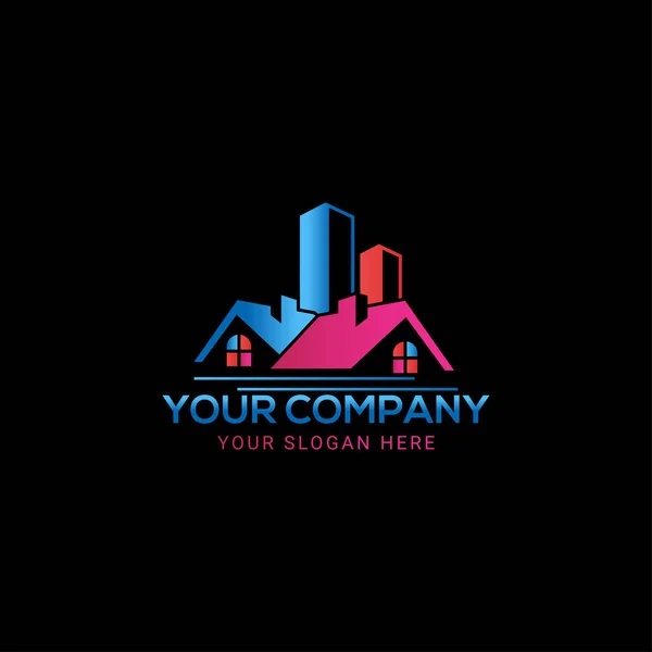 Creative abstract building logo design vector