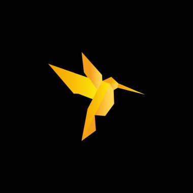 Yaratıcı renkli uğultulu kuş logosu vektörü