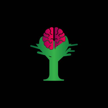 Beyin ağacı logo vektör görüntüsü