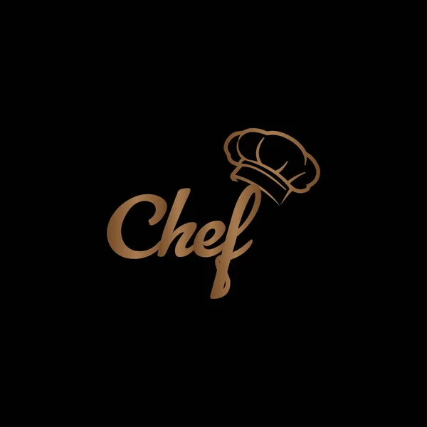 Glad Chef logo design, restaurang logotyp design — Stock vektor