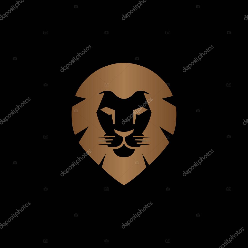 Creative abstract colorful lion head logo vector